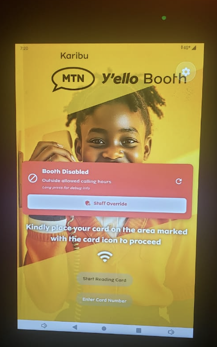 Booth Disabled - Outside allowed calling hours